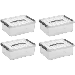 Sunware Q-line 12 Liter 4er-Set Aufbewahrungsboxen