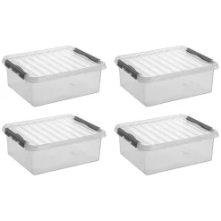 Sunware Q-line 25 Liter 4er-Set Aufbewahrungsboxen