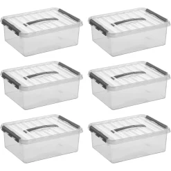 Sunware Q-line 12 Liter 6er-Set Aufbewahrungsboxen