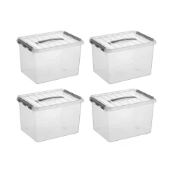 Sunware Q-line 22 Liter 4er-Set Aufbewahrungsboxen