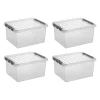 Sunware Q-line 32 Liter 4er-Set Aufbewahrungsboxen