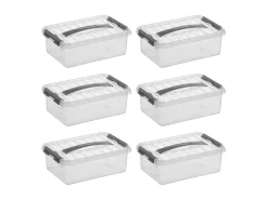 Sunware Q-line 4 Liter 6er-Set Aufbewahrungsboxen