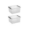 Sunware Q-line 36 Liter 2er-Set Aufbewahrungsboxen