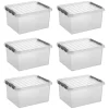 Sunware Q-line 36 Liter 6er-Set Aufbewahrungsboxen