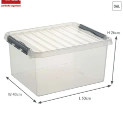 Sunware Q-line 36 Liter 6er-Set Aufbewahrungsboxen