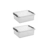 Sunware Q-line 25 Liter 2er-Set Aufbewahrungsboxen