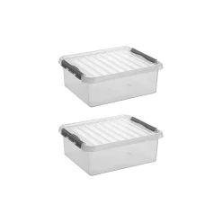 Sunware Q-line 25 Liter 2er-Set Aufbewahrungsboxen