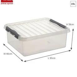 Sunware Q-line 25 Liter 2er-Set Aufbewahrungsboxen
