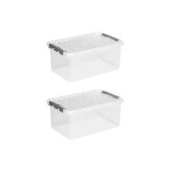 Sunware Q-line 45 Liter 2er-Set Aufbewahrungsboxen