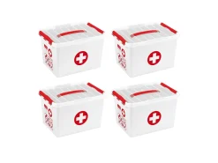 Sunware Q-line 22 Liter Erste-Hilfe Box mit Einsatz - Set von 4
