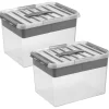 Sunware Q-line 22 Liter Grey Multibox - 2 Stück