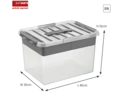 Sunware Q-line 22 Liter Grey Multibox - 2 Stück