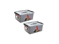 Sunware Q-line 15 Liter Schuhputz Box mit Einsatz - 2 Stück