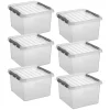 Sunware Q-line 26 liter Transparent Aufbewahrungsbox - Set von 6