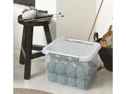 Sunware Q-line 26 liter Transparent Aufbewahrungsbox - Set von 6