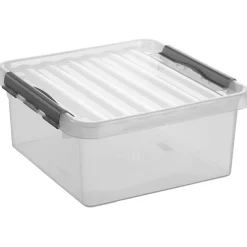 Sunware Q-line 18 Liter transparent graue Aufbewahrungsbox