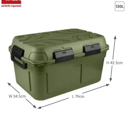 Sunware Q-line 130 Liter wasserdichte Aufbewahrungsbox-Green