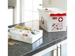 Sunware Q-line 2er-Set 22L Erste-Hilfe box mit Einsatz - rot