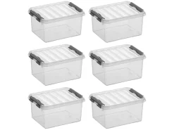 Sunware Q-line 2-Liter-Aufbewahrungsboxen – Set von 6