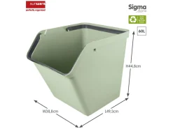 Sunware Sigma home 60 Liter Set von 2 Sortiereinheit - Green
