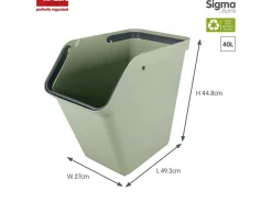 Sunware Sigma home 40 Liter Sortiereinheit mit deckel - Green