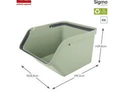 Sunware Sigma home 45 Liter sortiereinheid mit Deckel - Green