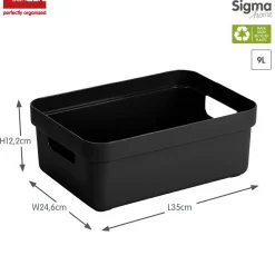 Sunware Sigma home 9 Liter Aufbewahrungsbox - Black