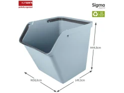 Sunware Sigma home 60 Liter Set von 2 Sortiereinheit - Blue
