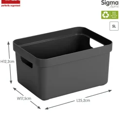 Sunware Sigma home 5 Liter Aufbewahrungsbox - Anthracite
