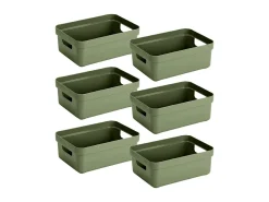 Sunware Sigma home 9 liter Green Aufbewahrungsbox - Set van 6