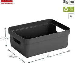 Sunware Sigma home 9 Liter Aufbewahrungsbox - Anthracite