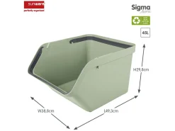 Sunware Sigma home 45 Liter Set von 2 Sortiereinheit - Green