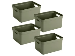 Sunware Sigma home 32 Liter Dark Green Aufbewahrungsbox - 4er-Set