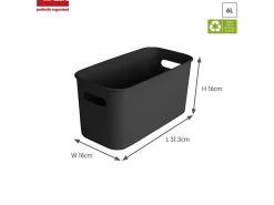 Sunware Sigma home 6 Liter cube box - Black