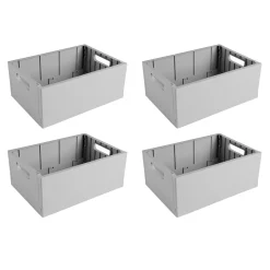 Sunware Sigma home 13 liter Set von 4 Faltkisten - Grey