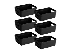 Sunware Sigma home 9 Liter Black Aufbewahrungsbox - Set von 6