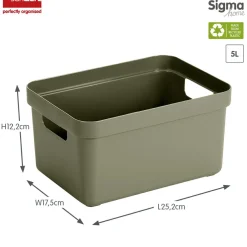 Sunware Sigma home 5 Liter Aufbewahrungsbox - Darkgreen