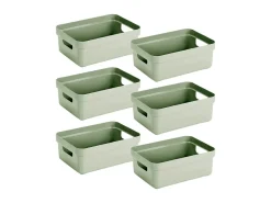 Sunware Sigma home 9 Liter green Aufbewahrungsbox - Set von 6