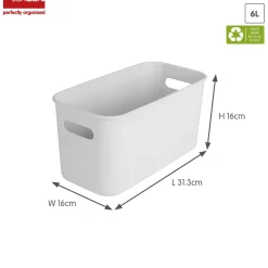 Sunware Sigma home 6 Liter White cube box - Set von 6