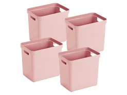 Sunware Sigma home 4er-Set 25L Aufbewahrungsbox - rosa