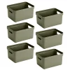 Sunware Sigma home 6er-Set 5L Aufbewahrungsbox - dunkel grün