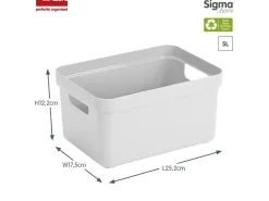 Sunware Sigma home 6er-Set 5L Aufbewahrungsbox - weiß
