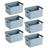 Sunware Sigma home 6er-Set 5L Aufbewahrungsbox - blau