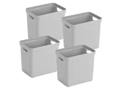 Sunware Sigma home 4er-Set 25L Aufbewahrungsbox - grau
