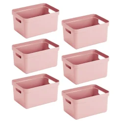 Sunware Sigma home 6er-Set 5L Aufbewahrungsbox - rosa