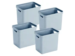 Sunware Sigma home 4er-Set 25L Aufbewahrungsbox - blau