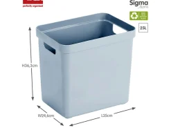 Sunware Sigma home 4er-Set 25L Aufbewahrungsbox - blau