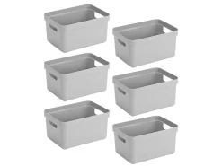 Sunware Sigma home 6er-Set 5L Aufbewahrungsbox - grau