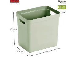 Sunware Sigma home 4er-Set 25L Aufbewahrungsbox - grün