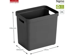 Sunware Sigma home 4er-Set 25L Aufbewahrungsbox - anthrazit